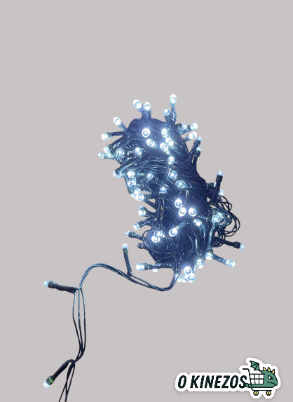 100 LED Χριστουγεννιάτικα Λαμπάκια, Λευκό Φως