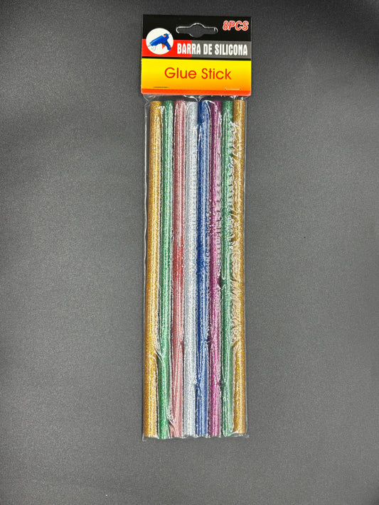 Χρωματιστές Θερμόκολλες με Glitter - 8 Τεμαχίων
