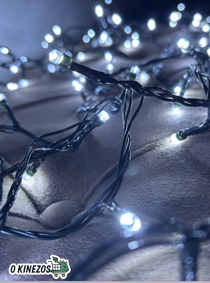 100 LED Χριστουγεννιάτικα Λαμπάκια, Λευκό Φως